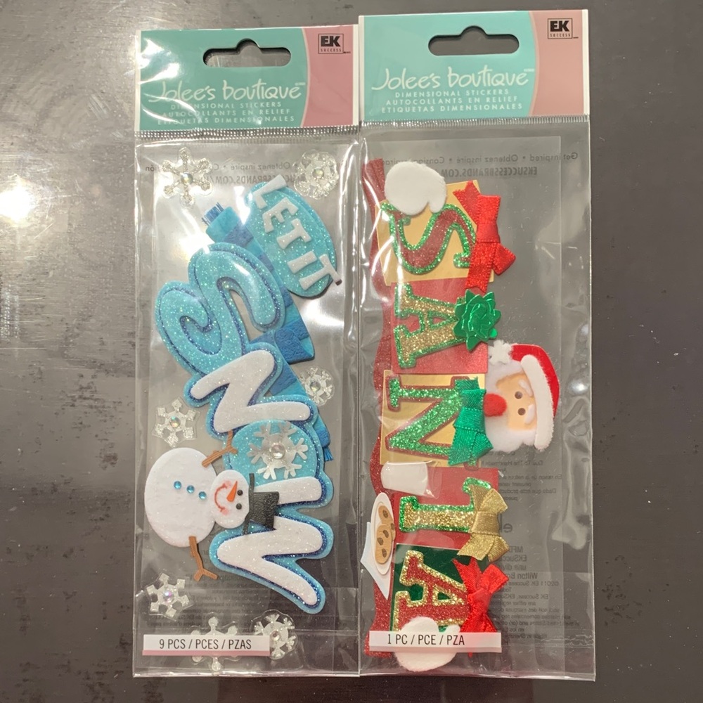Jolee’s boutique Christmas Embellishments Set - Blue and Red